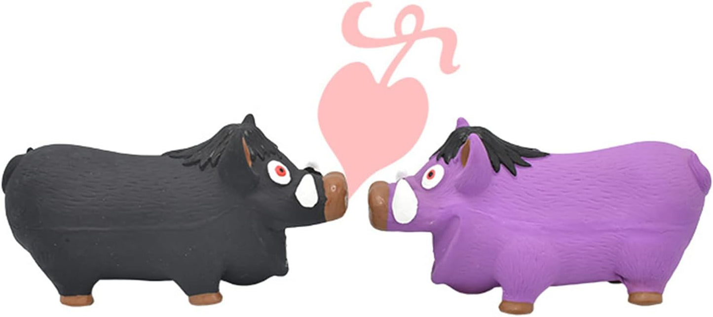 Squeaky Dog Toys for Aggressive Chewers, Dog Toys That Oinks, 2 Pack Latex Pig Dog Toys, Squeaky Chew Toys for Small Medium Large Dogs Small Breed Large Breed Dogs