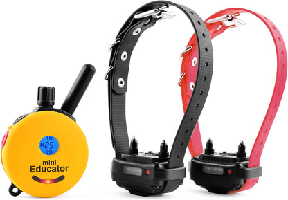 Dog Training E Collar - ET-302 Educator Remote Trainer System - Waterproof - Vibration Tapping Sensation with Bundle Soft Pet Grooming Glove