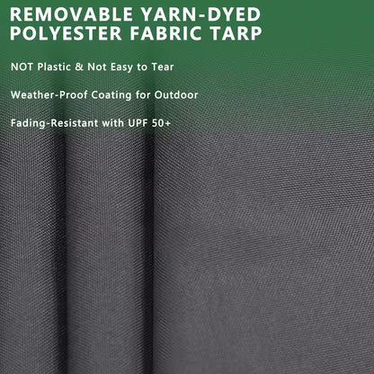 10 Ft. X 10 Ft. Outdoor Large Dog Kennel Pet Playpen with Rotating Feeding Door and Cover