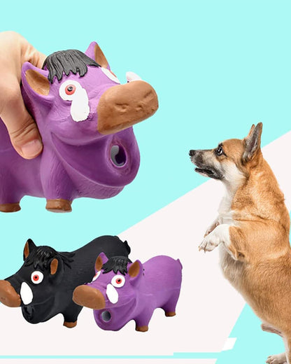 Squeaky Dog Toys for Aggressive Chewers, Dog Toys That Oinks, 2 Pack Latex Pig Dog Toys, Squeaky Chew Toys for Small Medium Large Dogs Small Breed Large Breed Dogs