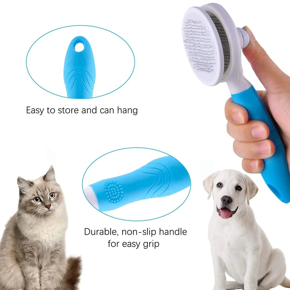 Cat Brush, Self Cleaning Slicker Brushes for Short or Long Haired Dogs, Cats Pet Grooming and Shedding Brush