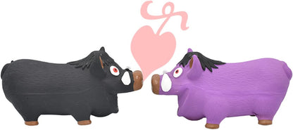 Squeaky Dog Toys for Aggressive Chewers, Dog Toys That Oinks, 2 Pack Latex Pig Dog Toys, Squeaky Chew Toys for Small Medium Large Dogs Small Breed Large Breed Dogs