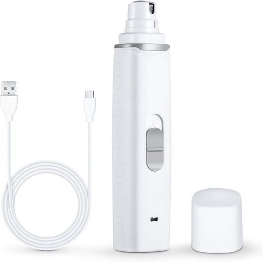 Dog Nail Grinder Upgraded - Professional 2-Speed Electric Rechargeable Pet Nail Trimmer Painless Paws Grooming & Smoothing for Small Medium Large Dogs & Cats