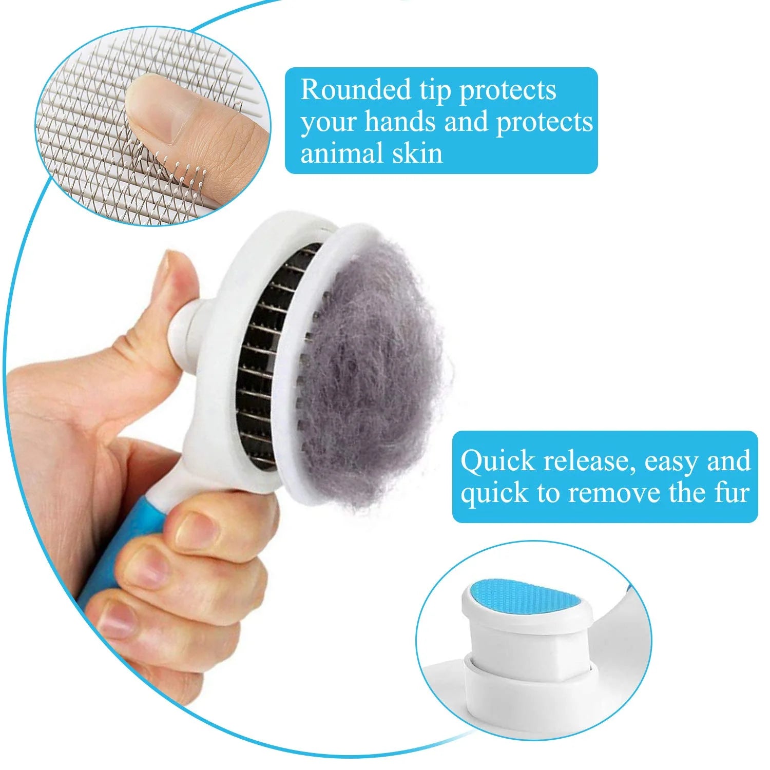 Cat Brush, Self Cleaning Slicker Brushes for Short or Long Haired Dogs, Cats Pet Grooming and Shedding Brush