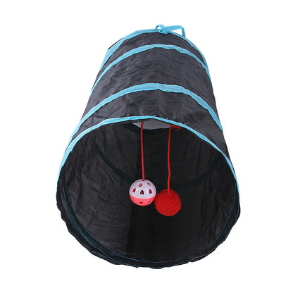 Wear-resistant Cat Play Tunnel Foldable Pet Animal Tunnels with Crinkle Playing Toy for Cats Guinea Pig Rabbits