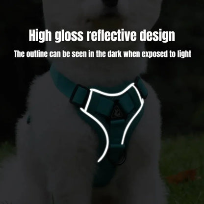 Cat Dog Collar Harness Lead Escape Proof Breathable Leash for Walking Outdoor Easy Control Pet Dog Cat Leash Reflective Harness