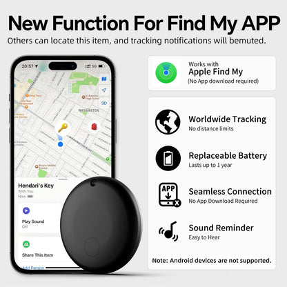 Security Bluetooth GPS Tag Based on Apple Find My app Anti-lose Tracker Sound Locating Message Reminder Alarm Device Key Finder