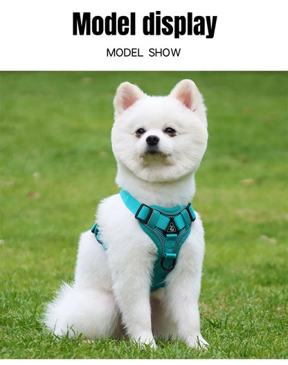 Cat Dog Collar Harness Lead Escape Proof Breathable Leash for Walking Outdoor Easy Control Pet Dog Cat Leash Reflective Harness