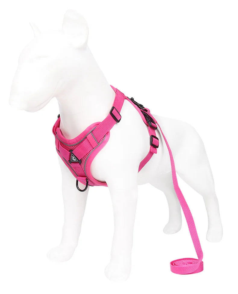 Cat Dog Collar Harness Lead Escape Proof Breathable Leash for Walking Outdoor Easy Control Pet Dog Cat Leash Reflective Harness