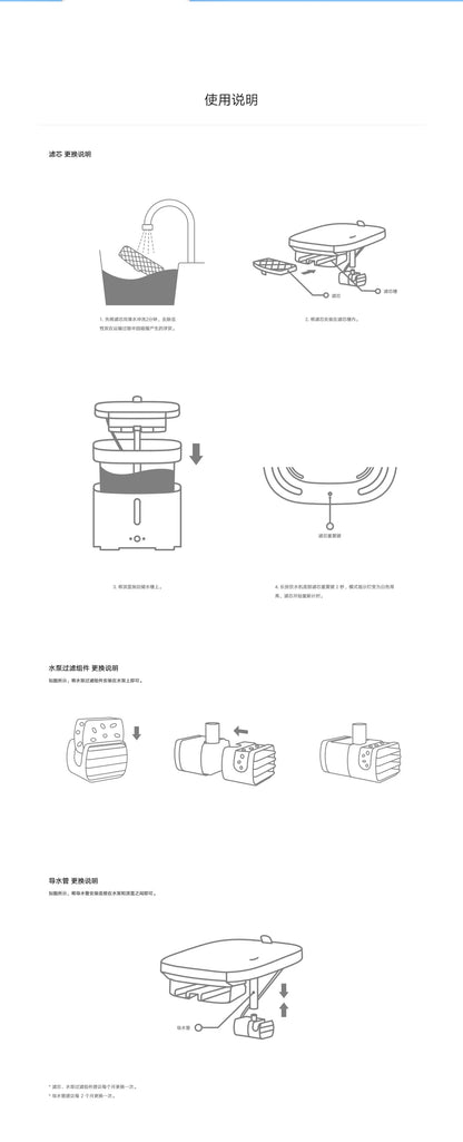 Original Xiaomi Smart Pet Water Dispenser Filter Set Drinking Fountain Automatic Silent Water Dispenser Sterilization Filter Set
