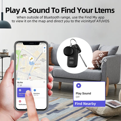Security Bluetooth GPS Tag Based on Apple Find My app Anti-lose Tracker Sound Locating Message Reminder Alarm Device Key Finder