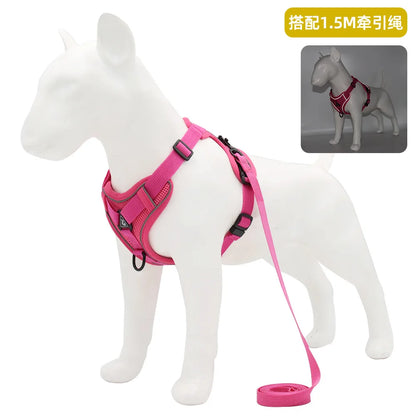 Cat Dog Collar Harness Lead Escape Proof Breathable Leash for Walking Outdoor Easy Control Pet Dog Cat Leash Reflective Harness