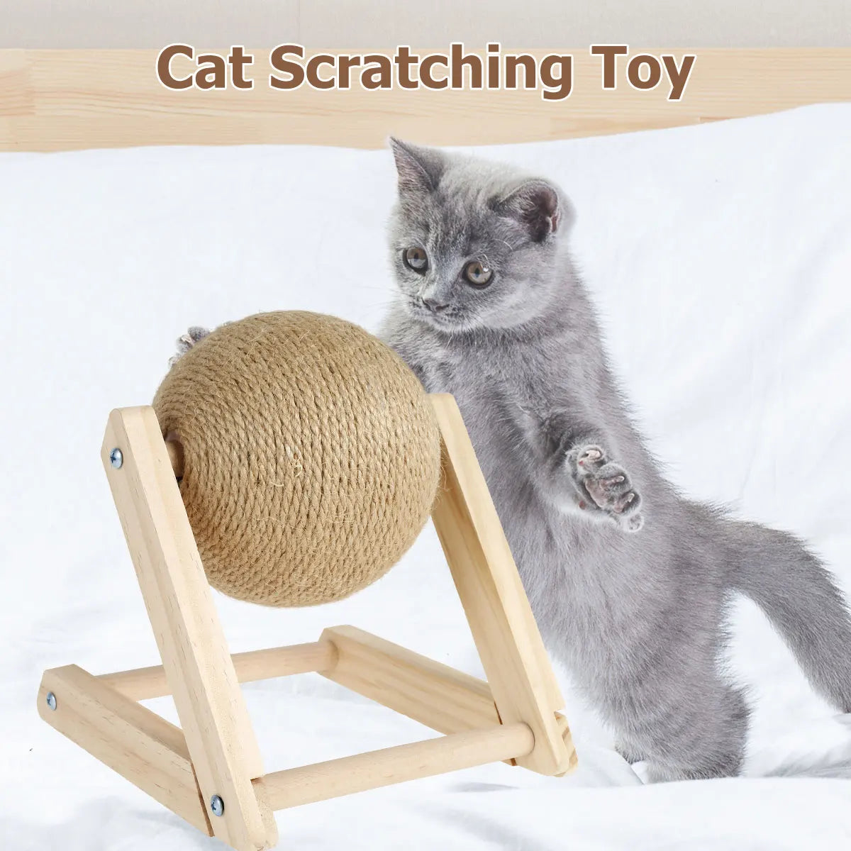 Cat Scratching Ball Toy Sisal Rope Ball Board Grinding Paws Toys Kitten Scratcher Wear-resistant Claw Sharpener Pet Supplies