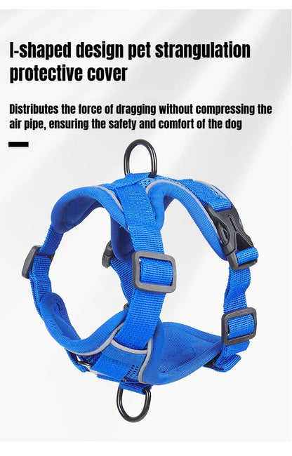 Cat Dog Collar Harness Lead Escape Proof Breathable Leash for Walking Outdoor Easy Control Pet Dog Cat Leash Reflective Harness