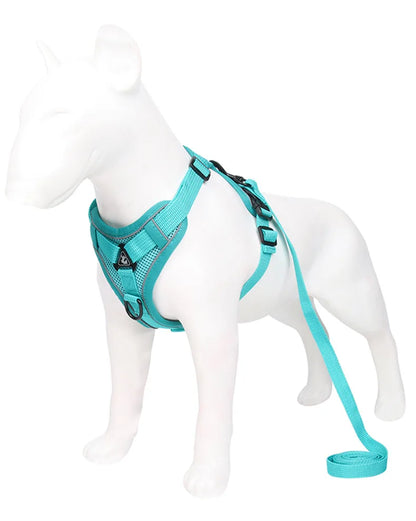 Cat Dog Collar Harness Lead Escape Proof Breathable Leash for Walking Outdoor Easy Control Pet Dog Cat Leash Reflective Harness