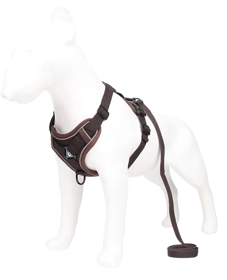 Cat Dog Collar Harness Lead Escape Proof Breathable Leash for Walking Outdoor Easy Control Pet Dog Cat Leash Reflective Harness