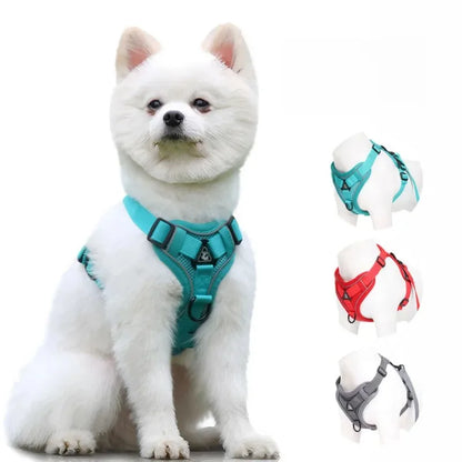 Cat Dog Collar Harness Lead Escape Proof Breathable Leash for Walking Outdoor Easy Control Pet Dog Cat Leash Reflective Harness
