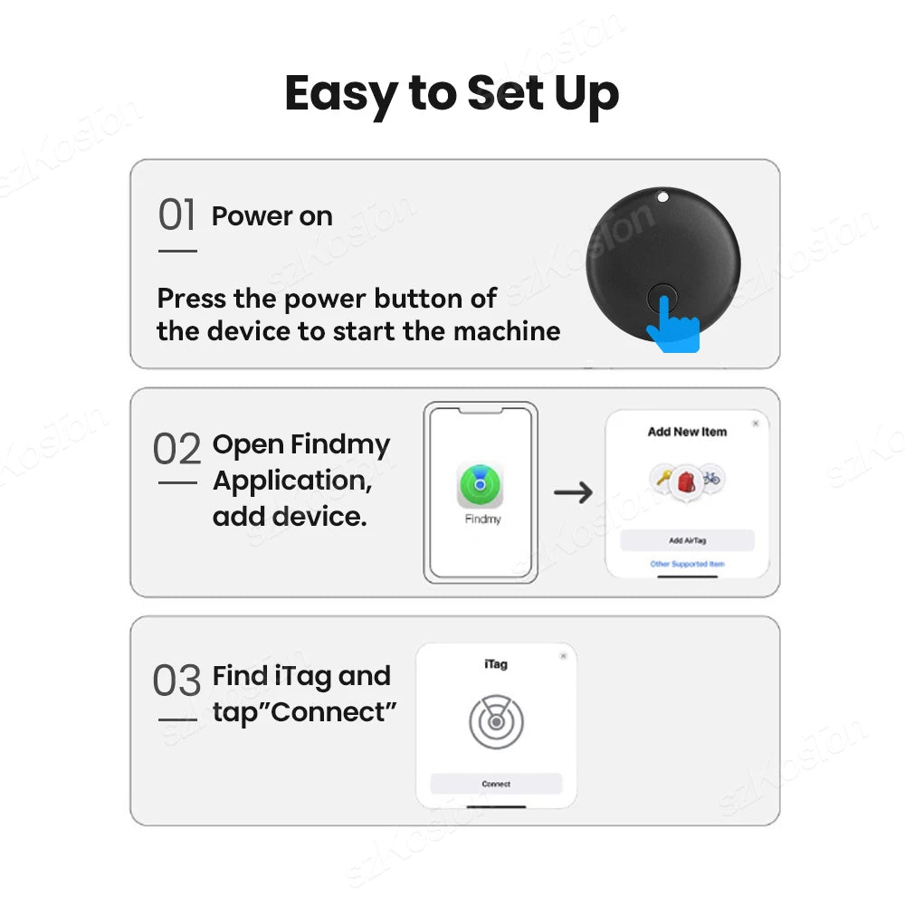 Security Bluetooth GPS Tag Based on Apple Find My app Anti-lose Tracker Sound Locating Message Reminder Alarm Device Key Finder