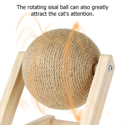 Cat Scratching Ball Toy Sisal Rope Ball Board Grinding Paws Toys Kitten Scratcher Wear-resistant Claw Sharpener Pet Supplies