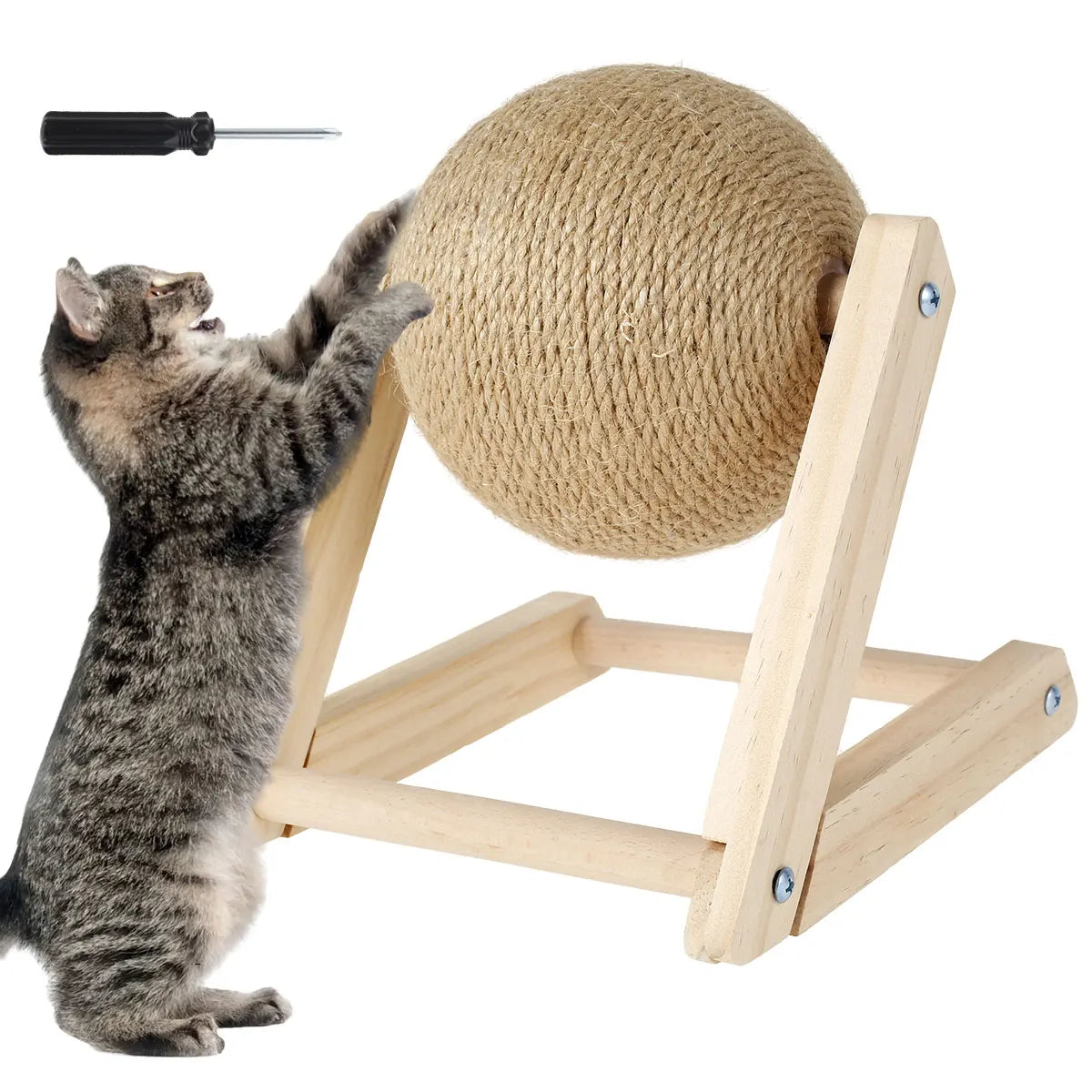 Cat Scratching Ball Toy Sisal Rope Ball Board Grinding Paws Toys Kitten Scratcher Wear-resistant Claw Sharpener Pet Supplies