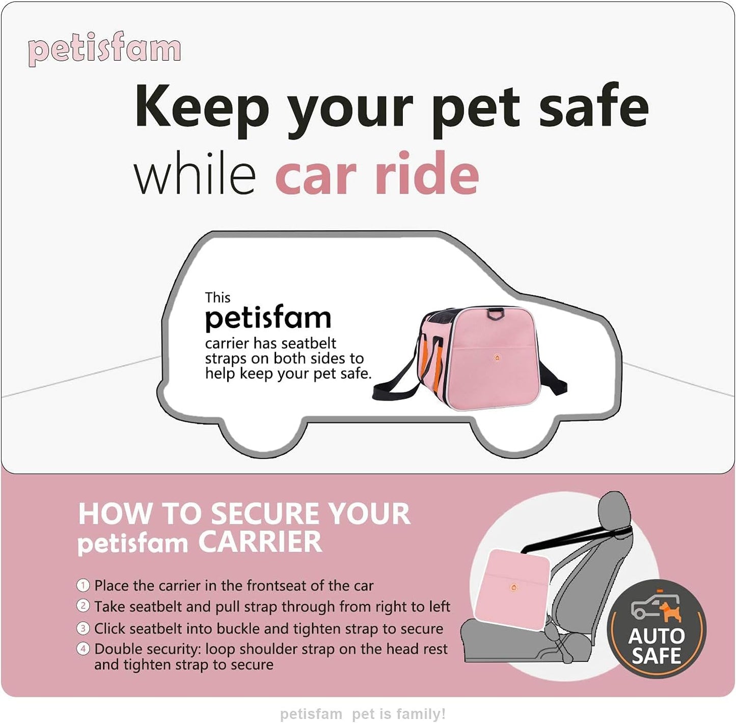 Soft Pet Carrier for Medium Cats and Small Dogs with Cozy Bed, 3 Doors, Top Entrance | Airline Approved, Escape-Proof, Breathable, Leak-Proof, Easy Storage (Pink)