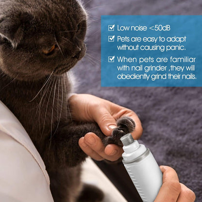 Dog Nail Grinder Upgraded - Professional 2-Speed Electric Rechargeable Pet Nail Trimmer Painless Paws Grooming & Smoothing for Small Medium Large Dogs & Cats