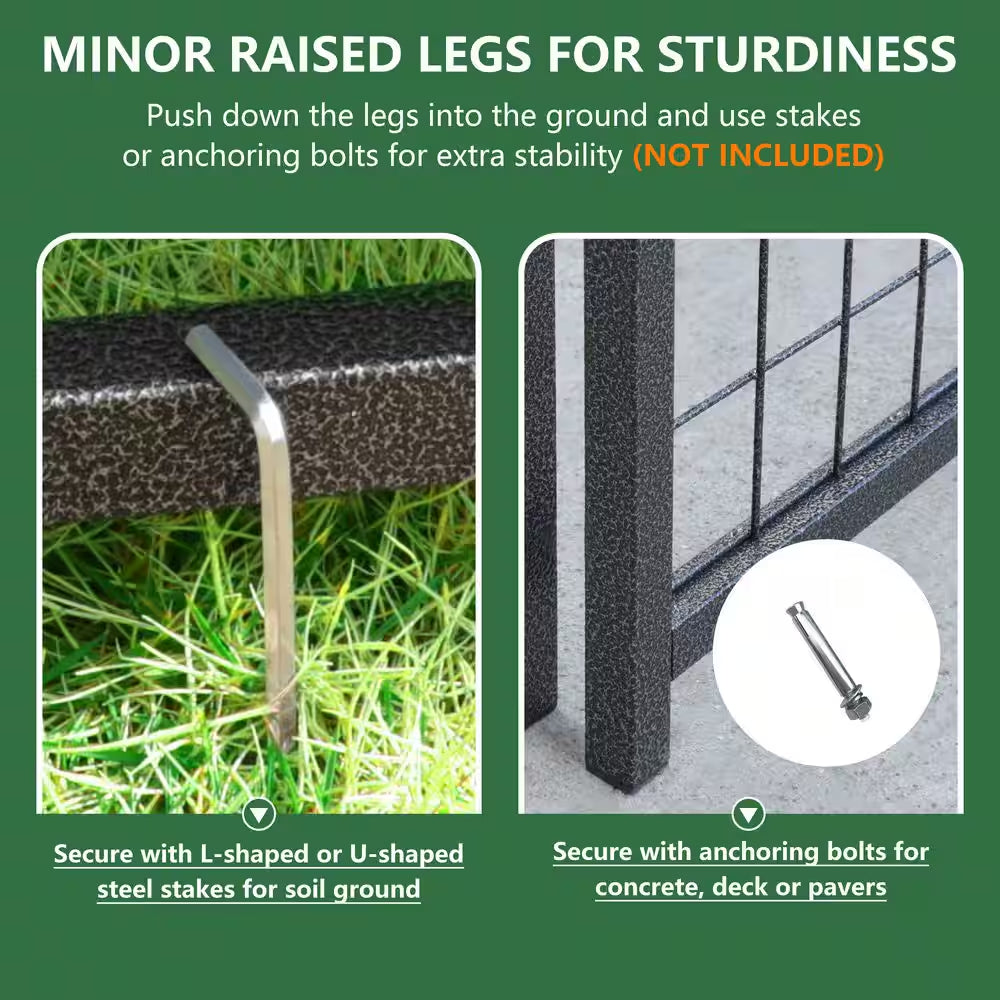 10 Ft. X 10 Ft. Outdoor Large Dog Kennel Pet Playpen with Rotating Feeding Door and Cover