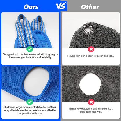 Pet Grooming Hammock for Small Dogs & Cats with Nail Clippers/Nail Trimmers/Grooming Scissors, Dog Grooming Harness for Nail Trimming, Pet Grooming Sling Helper